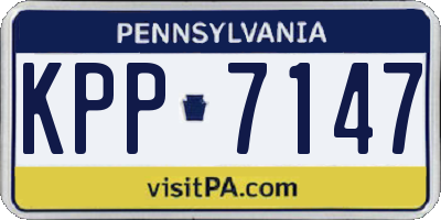 PA license plate KPP7147