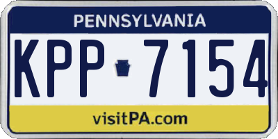 PA license plate KPP7154