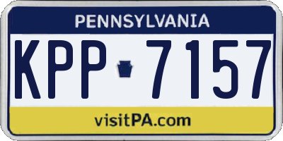 PA license plate KPP7157