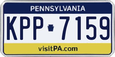 PA license plate KPP7159