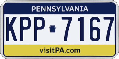 PA license plate KPP7167