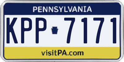 PA license plate KPP7171