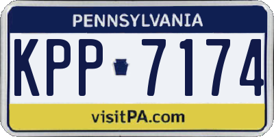 PA license plate KPP7174