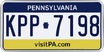 PA license plate KPP7198