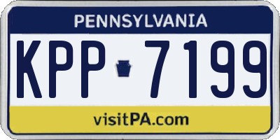 PA license plate KPP7199
