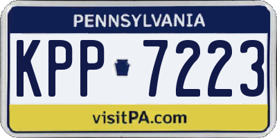 PA license plate KPP7223