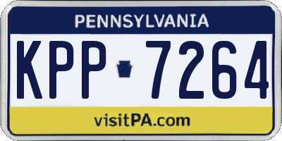 PA license plate KPP7264