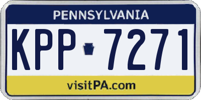 PA license plate KPP7271