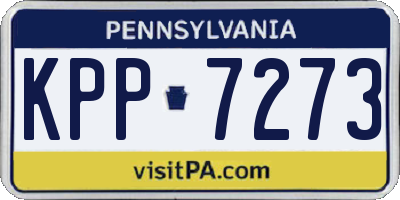PA license plate KPP7273