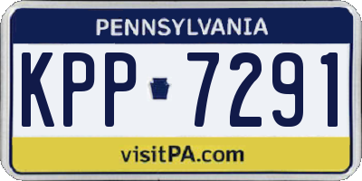 PA license plate KPP7291