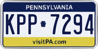PA license plate KPP7294