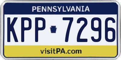PA license plate KPP7296