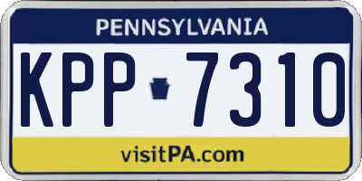 PA license plate KPP7310