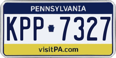 PA license plate KPP7327