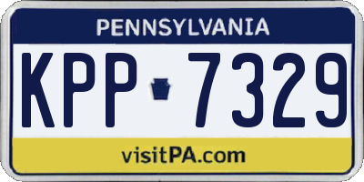 PA license plate KPP7329