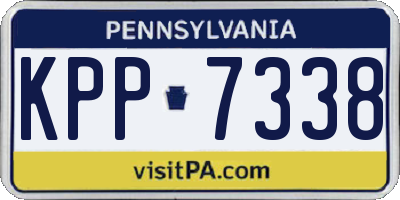 PA license plate KPP7338