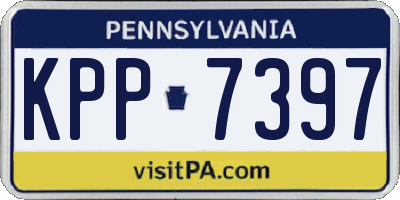 PA license plate KPP7397