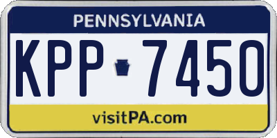PA license plate KPP7450