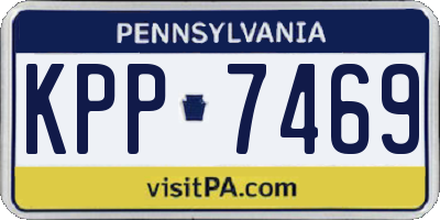 PA license plate KPP7469