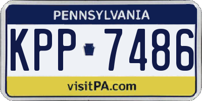 PA license plate KPP7486