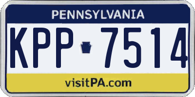PA license plate KPP7514