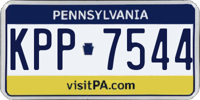 PA license plate KPP7544
