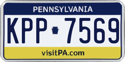 PA license plate KPP7569