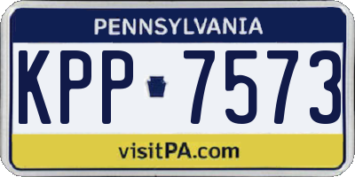 PA license plate KPP7573