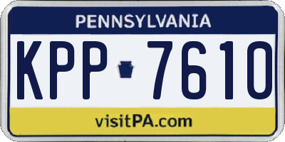 PA license plate KPP7610