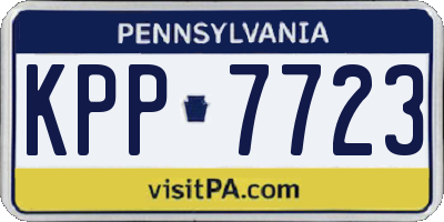 PA license plate KPP7723