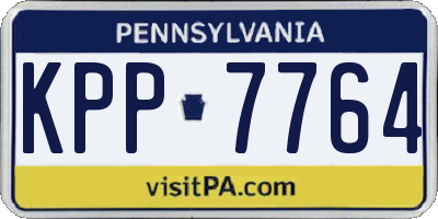 PA license plate KPP7764