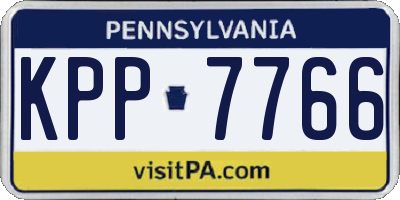 PA license plate KPP7766