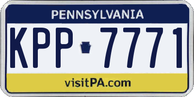 PA license plate KPP7771