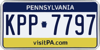 PA license plate KPP7797