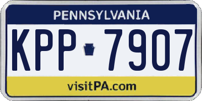 PA license plate KPP7907
