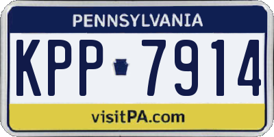 PA license plate KPP7914