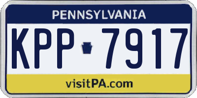 PA license plate KPP7917