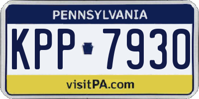 PA license plate KPP7930
