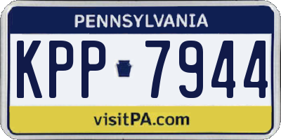 PA license plate KPP7944