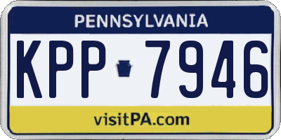 PA license plate KPP7946
