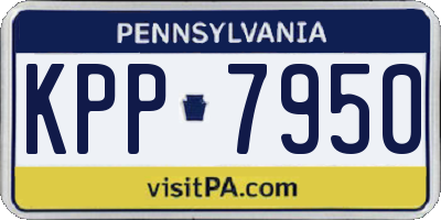 PA license plate KPP7950