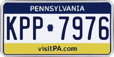 PA license plate KPP7976