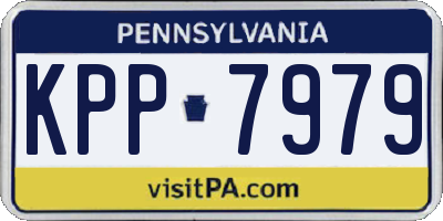 PA license plate KPP7979