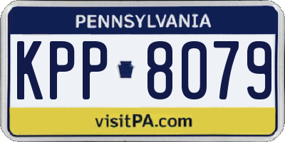 PA license plate KPP8079