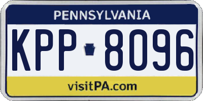 PA license plate KPP8096