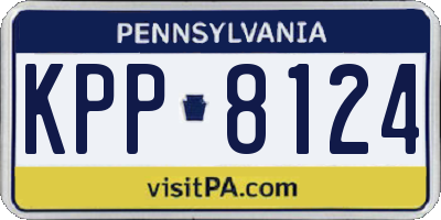 PA license plate KPP8124
