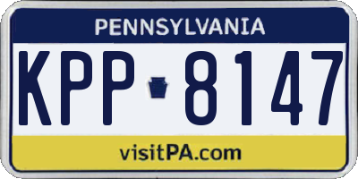 PA license plate KPP8147