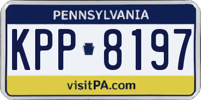 PA license plate KPP8197