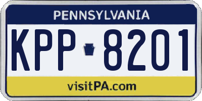 PA license plate KPP8201