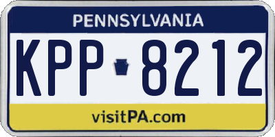 PA license plate KPP8212
